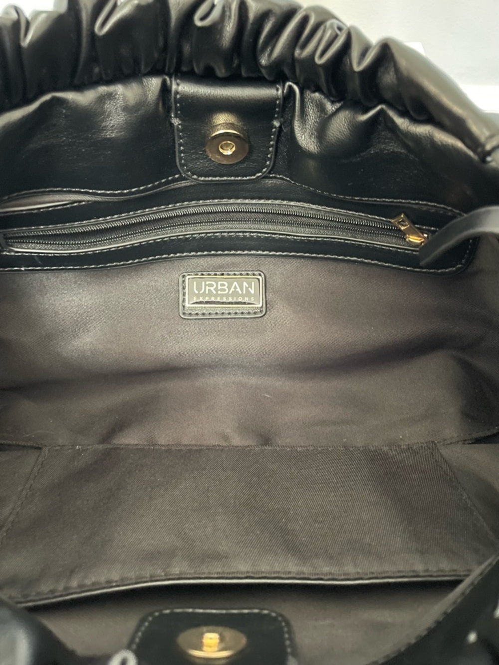 Urban Expressions - Ruched Drawstring Shoulder Bag - Picture 6 of 10